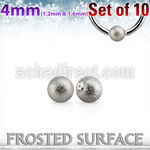 xdpfob4 set w 10  4mm steel dimple balls w frosted surface