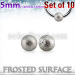 xdpfob5 set w 10  5mm steel dimple balls w frosted surface