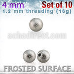 xfobal4s 10 pcs of 4mm 316l steel ball w frosted surface 1.2mm