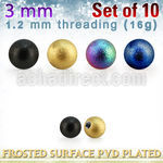 xfobt3s set w 3mm pvd plated steel ball w frosted surface 1.2mm