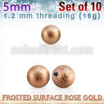 xfobtt5s pack w 5mm rose gold steel ball with a frosted surface