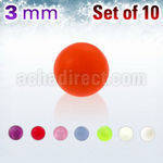 xglb3 pack of 10 pcs of 3mm glow in the dark acrylic balls