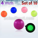 xglb4 pack of 4mm glow in the dark acrylic balls 1 2mm thread