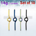 xintb14g anodized surgical steel industrial loop barbell post