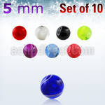 xmbbal5 5mm acrylic marble balls with 14g 1 6mm threading