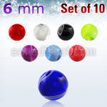 xmbbal6 6mm acrylic marble balls with 14g 1 6mm threading