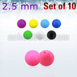 xsab25 set of 10 pcs of 2 5mm acrylic ball in solid colors
