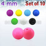 xsab4 set of 10 pcs of 4mm acrylic ball in solid colors