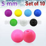 xsab5 set of 10 pcs of 5mm acrylic ball in solid colors