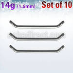 xsub14g high polished 45 316l steel surface barbell posts