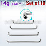 xsud14gi 90 degree steel surface barbells w internal threading