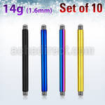 xtbb14g pack of 10 pcs of anodized 316l steel bar posts