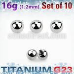 xubal25 pack of 2 5mm high polished titanium g23 balls