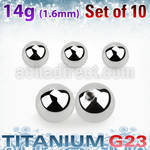 xubal6 pack of 10 pcs of 6mm high polished titanium g23 balls