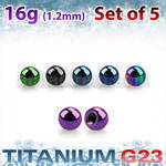 xubt25 pack of 2 5mm anodized titanium g23 balls