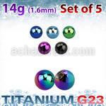 xubt3g pack of 5 pcs of 3mm anodized titanium g23 balls