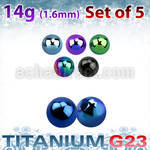 xubt4g pack of 5 pcs of 4mm anodized titanium g23 balls