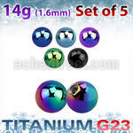 xubt6g pack of 5 pcs of 6mm anodized titanium g23 balls