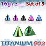 xucnt4s set of 4mm anodized titanium g23 cones 1 2mm thread