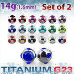 xumjb5 pack of 5mm high polished titanium g23 multi jewel balls