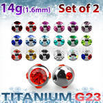 xumjb6 pack of 6mm high polished titanium g23 multi jewel balls