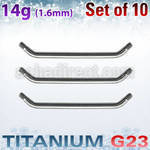 xusub14g high polished 45 titanium g23 surface barbell post