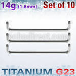 xusud14g high polished 90 titanium g23 surface barbell post