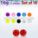 xuvb25 set of 2 5mm acrylic uv balls with 16g 1 2mm threading
