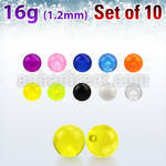 xuvb3 set of 3mm acrylic uv balls with 16g 1 2mm threading