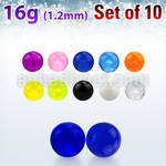 xuvb4s set of 4mm acrylic uv balls with 16g 1 2mm threading