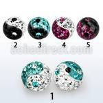 ymfr8 8mm ball w ferido w ying yang design 14g 1 6mm