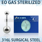 zbng sterilized 316l steel belly banana with 5 8mm steel ball