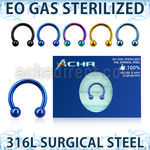 zcbetb sterilized pvd plated steel circularbarbell two balls