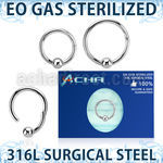 zhbcrb16 sterilized steel ball closure ring 16g ball