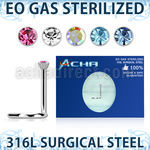znscb2 sterilized 316l steel bezel set nose screw 2mm color