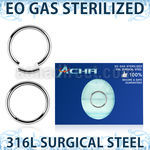 zseg16 sterilized 316l steel segment ring 16g