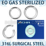 zsegh10 sterilized 316l steel hinged segment ring 10g