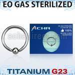 zubcrs sterilized titanium g23 ball closure ring with 3mm ball