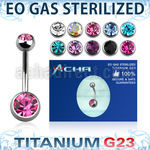 zubn2cg sterilized titanium g23 belly banana w 85mm jewel ball