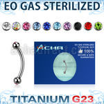 zubne2c eo gas sterilized piercing titanium g23 eyebrow banana 3mm balls