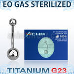 zubng sterilized titanium g23 belly banana with 5 8mm ball