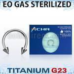 zucbecn sterilized titanium g23 circular barbell with 3mm cones