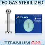 zulbb3 eo gas sterilized titanium g23 labret with a 3mm ball
