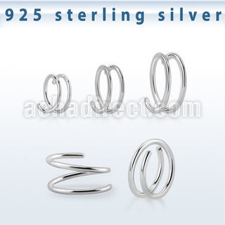 agspr20 aro nariz espiral plata esterlina
