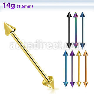 bbitcn4 barbell industrial acero quirurgico anodizado conos 4mm al por mayor