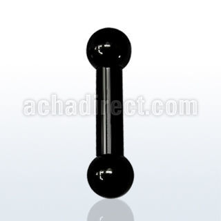 bbk2 barbell lengua acero quirurgico anodizado negro 6mm bolas rosca interna 10mm mayorista
