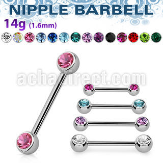 bbnp2c barbell pezon acero quirurgico bolas 5mm joya orientada hacia frente distribuidor mayorista