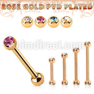bbttjb25 banana ceja acero pvd oro rosa bolas 2 5mm joya cristal bisel venta