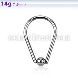 bcb14 aro bola presion acero quirurgico pera piercing intimo al por mayor