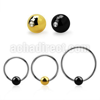 bcrtgl aro bola presion diametro acero 316l bola cierre anodizada 6mm usar como arete distribuidor